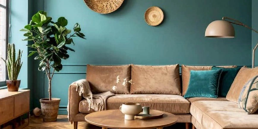 D&eacute;coration int&eacute;rieure bleu marron elementti